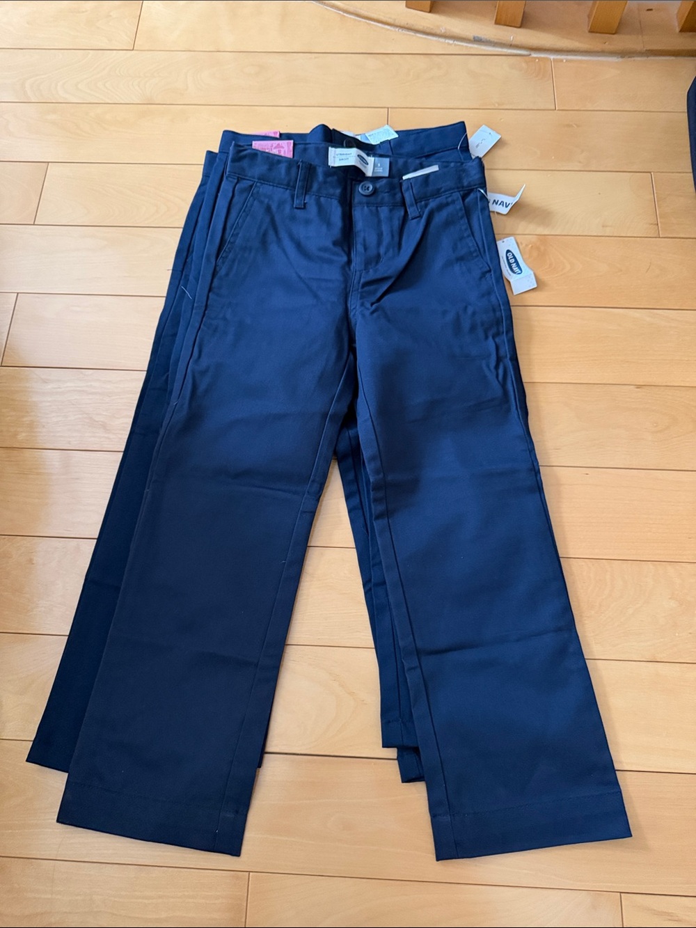 Lot of 3 pairs of navy straight leg pants - new size 5
